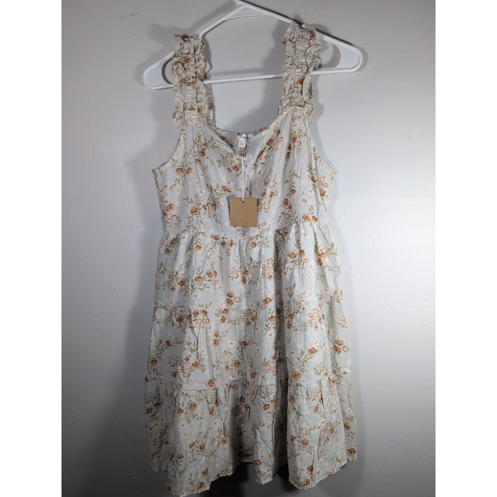 Blu pepper Light Floral Dress‎ Large New With Tags